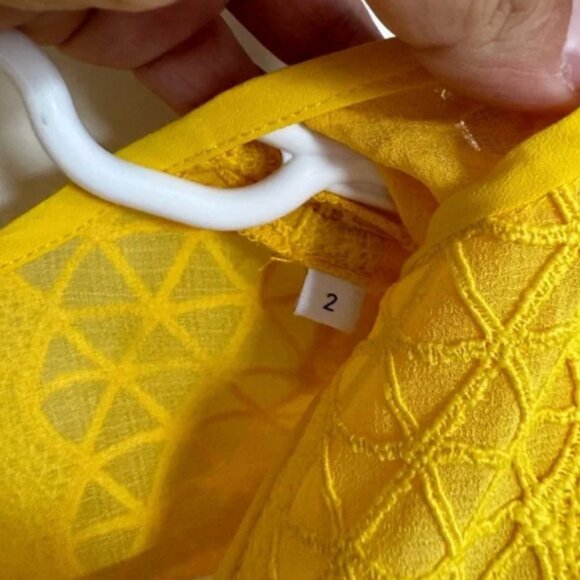 Sandro yellow Mimosa dress size US 6 / French size 2 - Picture 3 of 6